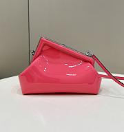 Fendi First Midi Shoulder Bag Patent Pink Size 26 cm - 3