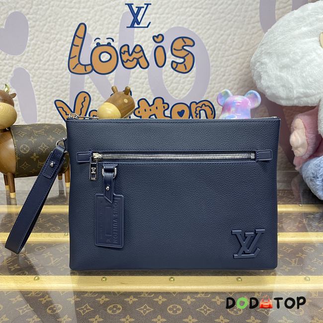 Louis Vuitton Aerogram iPad Case Blue Size 30 x 22 x 5 cm - 1