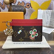 Louis Vuitton Card Holder M12215 Red Size 10.2 x 0.3 x 7.3 cm - 1