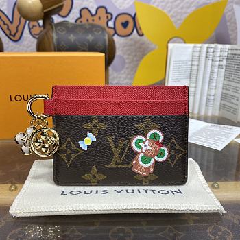 Louis Vuitton Card Holder M12215 Red Size 10.2 x 0.3 x 7.3 cm