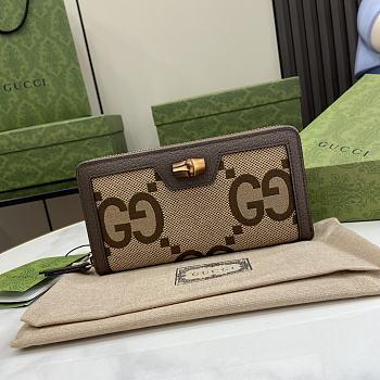 Gucci Bamboo Brown Wallet Size 19 x 11 x 3 cm