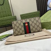 Gucci Zipper Wallet Brown/Bee Size 19 x 11 x 2.5 cm - 1