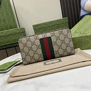 Gucci Zipper Wallet Brown Size 19 x 11 x 2.5 cm - 1