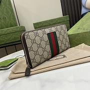 Gucci Zipper Wallet Brown Size 19 x 11 x 2.5 cm - 5