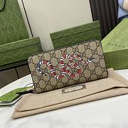 Gucci Zipper Wallet Brown Pvc/Coral Snake Size 19 x 11 x 2.5 cm - 1