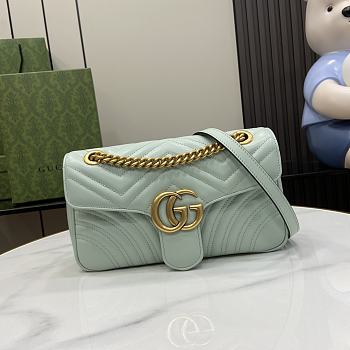 Gucci GG Marmont Light Green Size 26 x 13 x 6 cm