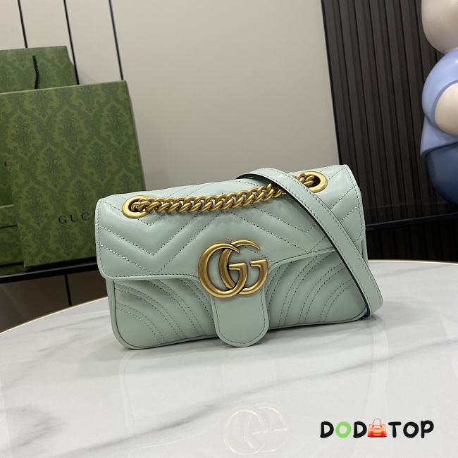 Gucci GG Marmont Light Green Size 22 x 13 x 6 cm - 1