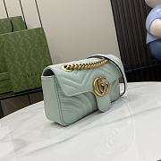 Gucci GG Marmont Light Green Size 22 x 13 x 6 cm - 5