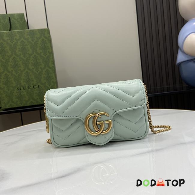 Gucci GG Marmont Light Green Mini Size 11 x 16.5 x 4.5 cm - 1