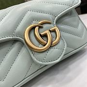 Gucci GG Marmont Light Green Mini Size 11 x 16.5 x 4.5 cm - 5