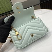 Gucci GG Marmont Light Green Mini Size 11 x 16.5 x 4.5 cm - 4