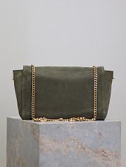 YSL Kate Reversible Suede & Plain Leather Khaki Green Suede Size 28.5 x 21 x 6 cm - 6