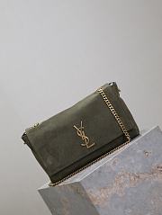 YSL Kate Reversible Suede & Plain Leather Khaki Green Suede Size 28.5 x 21 x 6 cm - 5