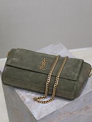 YSL Kate Reversible Suede & Plain Leather Khaki Green Suede Size 28.5 x 21 x 6 cm - 3