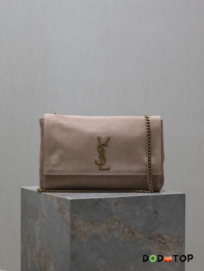 YSL Kate Reversible Suede & Plain Leather Bean Paste Color Suede Size 28.5 x 21 x 6 cm - 1