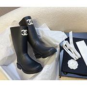 Chanel Rain Boots Black - 1