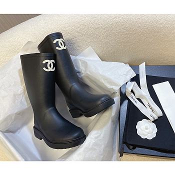 Chanel Rain Boots Black