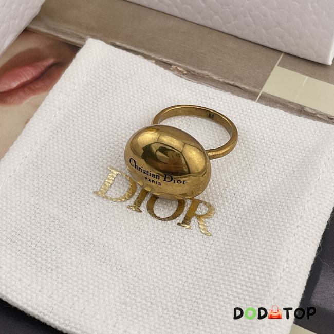 Dior D Retro Golden Egg Ring - 1