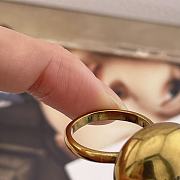 Dior D Retro Golden Egg Ring - 3