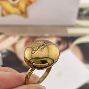 Dior D Retro Golden Egg Ring - 2