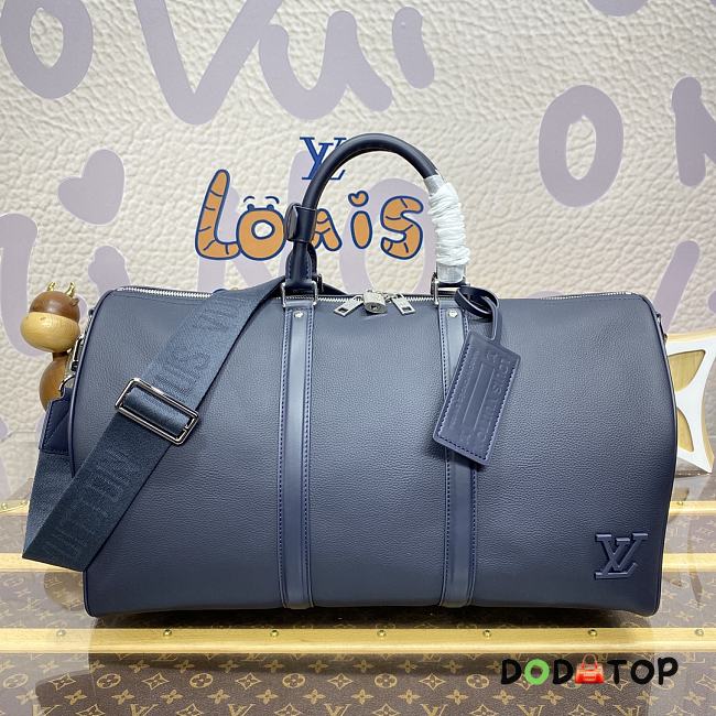 Louis Vuitton Keepall Bandoulière 50 Travel Bag M11693 Dark Blue Size 50 x 29 x 23 cm - 1