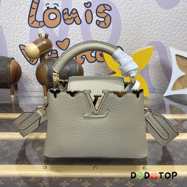 Louis Vuitton Floral Capucines Handbag M24567 Elephant Grey Size 21 x 14 x 8 cm - 1