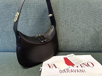 Valentino Hobo Underarm Bag Black Size 24 x 30 x 3 cm