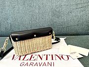 Valentino Brown Bamboo Woven Small Crossbody Bag Black Size 21.5 x 10 x 6 cm - 4