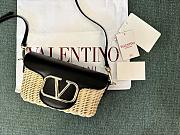 Valentino Brown Bamboo Woven Small Crossbody Bag Black Size 21.5 x 10 x 6 cm - 5