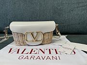 Valentino Bamboo Woven Small Crossbody Bag White Size 21.5 x 10 x 6 cm - 1