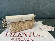 Valentino Bamboo Woven Small Crossbody Bag White Size 21.5 x 10 x 6 cm - 2