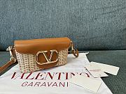 Valentino Bamboo Woven Small Crossbody Bag Brown Size 21.5 x 10 x 6 cm - 1