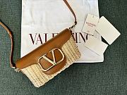 Valentino Bamboo Woven Small Crossbody Bag Brown Size 21.5 x 10 x 6 cm - 4