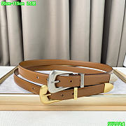 YSL Beige Gold/Silver Belt 2.5 cm  - 5