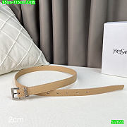 YSL Beige Gold/Silver Belt 2 cm - 4