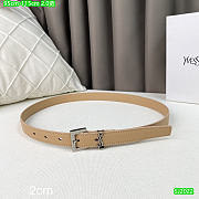 YSL Beige Gold/Silver Belt 2 cm - 2