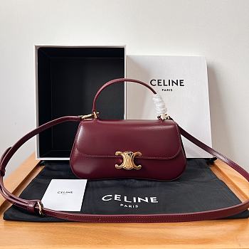 Celine Teen Lola 20 Dark Red Size 20 x 11.5 x 5 cm