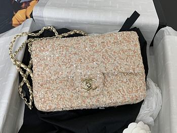 Chanel CF Tweed Sequins Size 20 x 15 x 7 cm