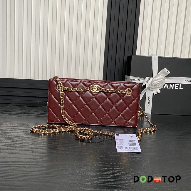 Chanel Red Classic Chain Bag Size 13 × 27 × 7 cm - 1