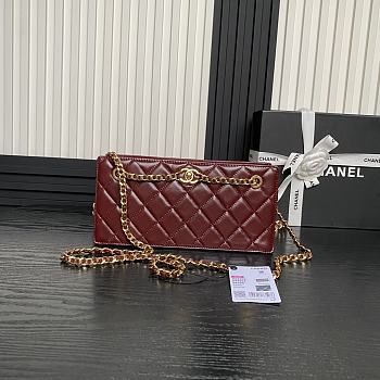 Chanel Red Classic Chain Bag Size 13 × 27 × 7 cm