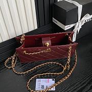 Chanel Red Classic Chain Bag Size 13 × 27 × 7 cm - 3