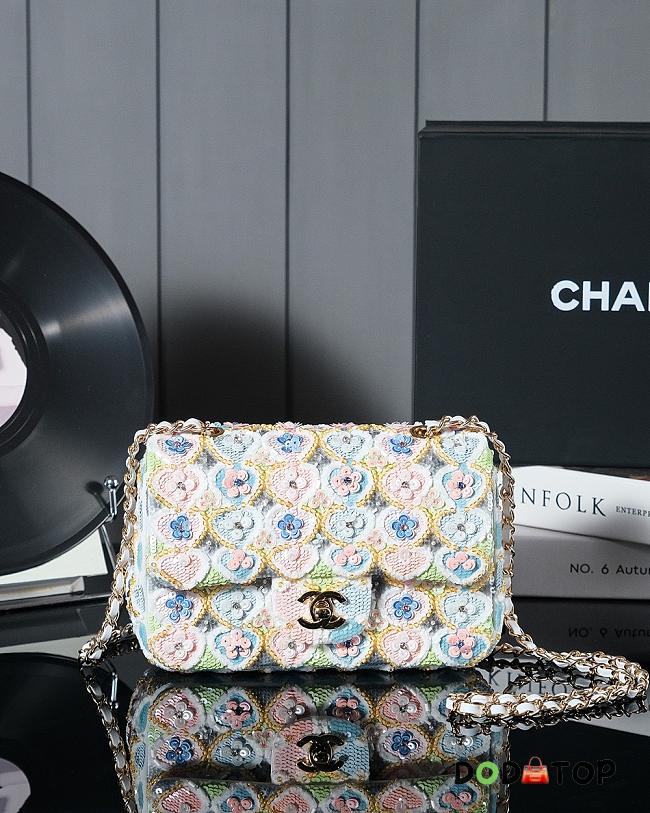 Chanel Colorful CF Sequins Bag Size 10 x 20 x 7 cm - 1