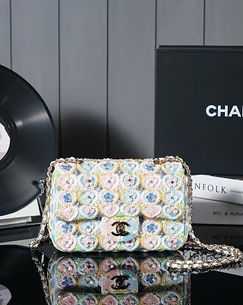 Chanel Colorful CF Sequins Bag Size 10 x 20 x 7 cm