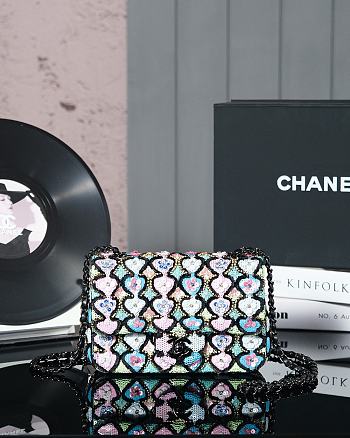 Chanel Colorful CF Sequins Bag 01 Size 10 x 20 x 7 cm