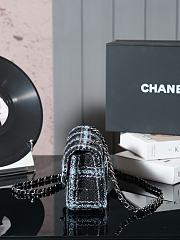 Chanel Woolen CF Flap Black/Blue Size 10 x 20 x 7 cm - 5