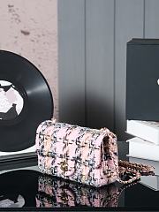 Chanel Woolen CF Flap Pink Size 10 x 20 x 7 cm - 4