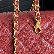 Chanel Classic Flap Bag Red Size 16 × 22 × 5 cm - 5