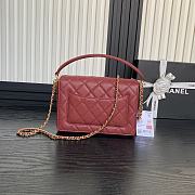 Chanel Classic Flap Bag Red Size 16 × 22 × 5 cm - 2