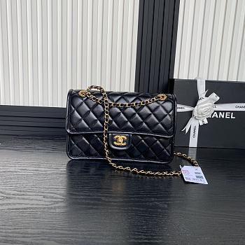 Chanel Tofu Bag Gold Chain Black Size 19.5 × 28 × 7 cm