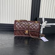 Chanel Tofu Bag Gold Chain Red Size 19.5 × 28 × 7 cm - 1